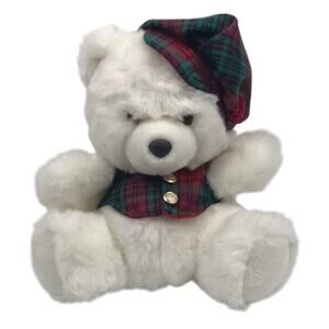 Vintage Jingle Bell Jr Hand Puppet Plush 12'' Christmas White Cap Vest Broadway